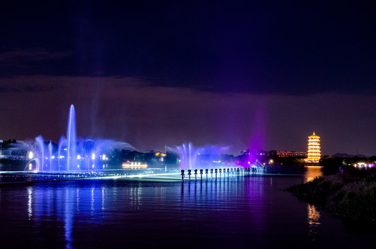 华阳湖夜景