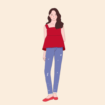 時尚美女插畫
