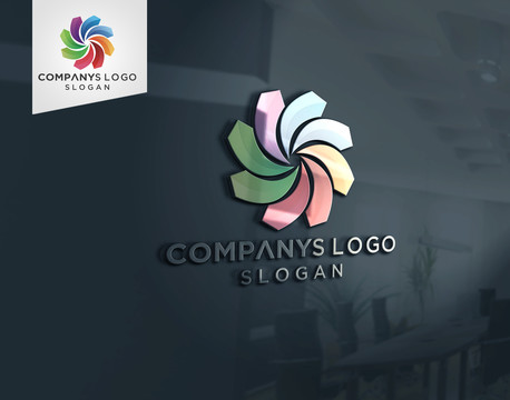 晶體鉆石花朵logo