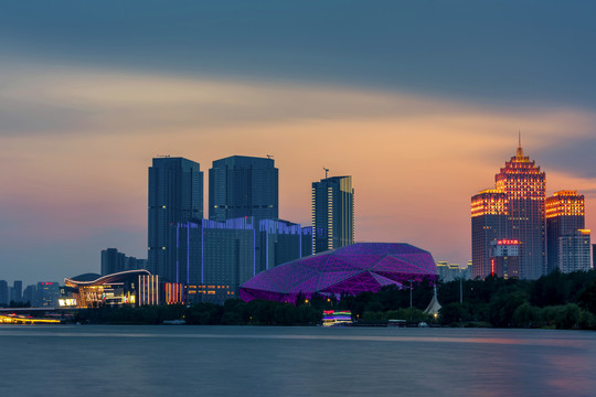 中国辽宁沈阳盛京大剧院夜景风光