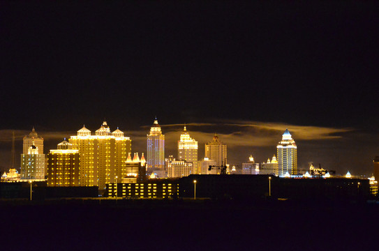 阿尔山市夜景