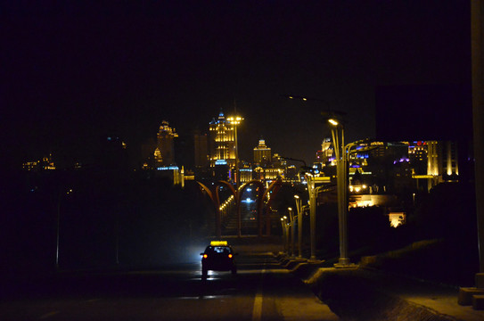 阿尔山市夜景