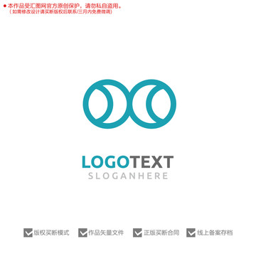 眼睛眼镜X字母标志logo