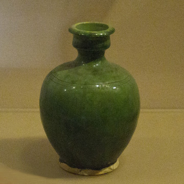 唐绿釉瓶