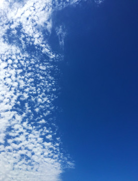 纯蓝天白云背景素材竖幅