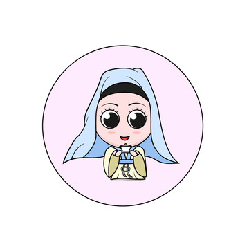 妙玉紅樓夢(mèng)原創(chuàng)手繪美女插畫