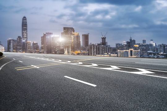 道路交通和城市景观