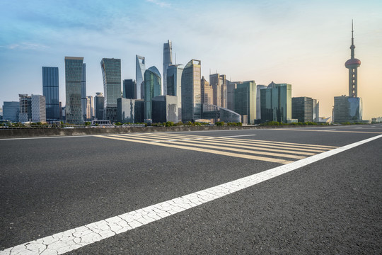 道路交通和建筑景观