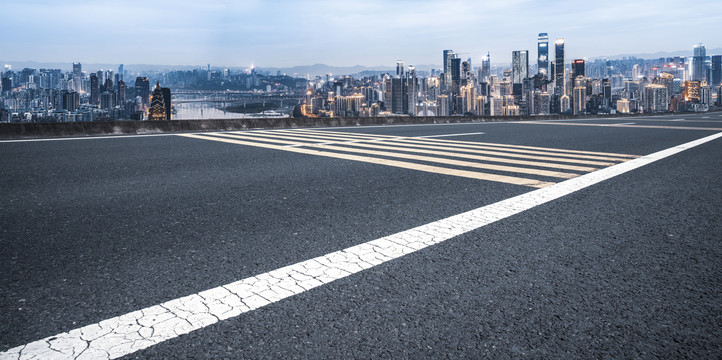 道路交通和城市景观