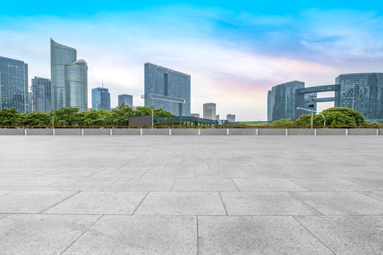 道路地面和城市景