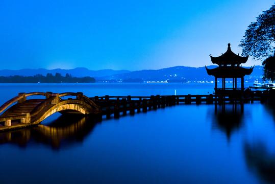 杭州西湖夜景