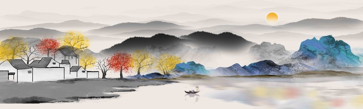 巨幅山水長卷畫