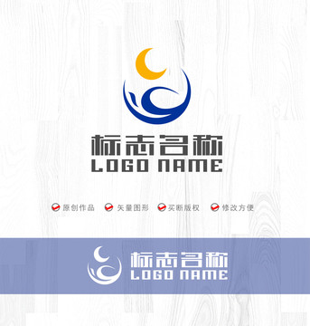 Y字母月亮飞鸟科技logo