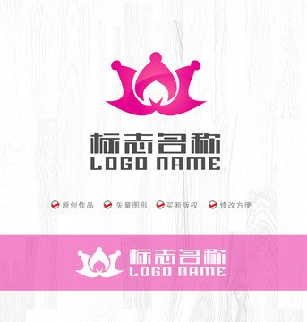 花瓣化妝美服裝服飾皇冠logo