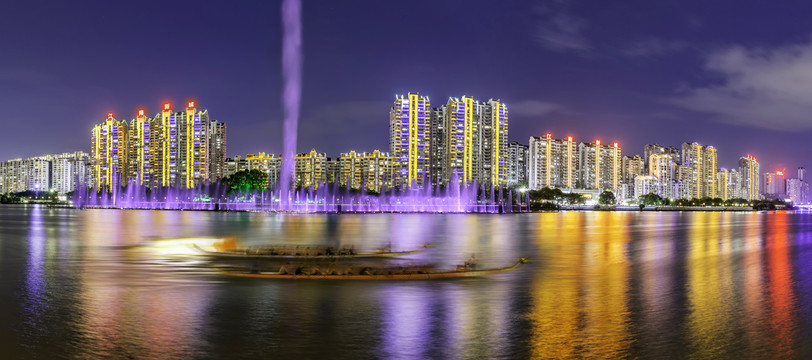 揭阳音乐喷泉揭阳夜景宽幅