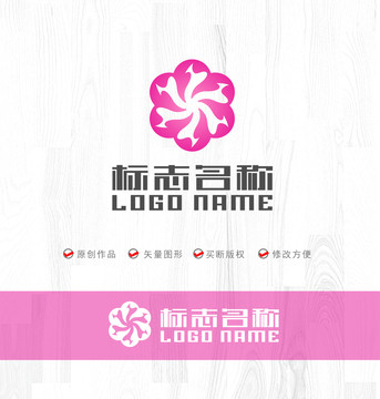 科技环保花瓣能源logo