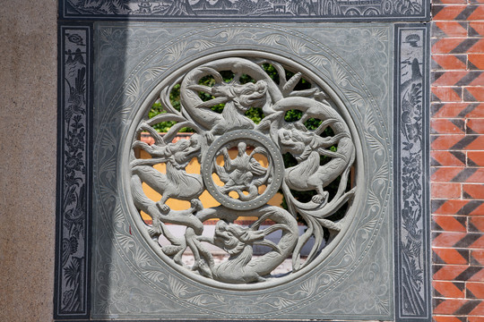 中式石窗