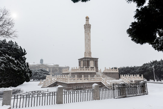 冰雪旅顺口风光