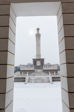 冰雪旅顺口风光