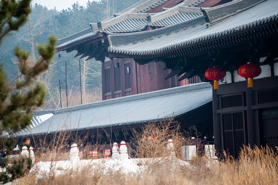 寺庙庙宇屋檐素材