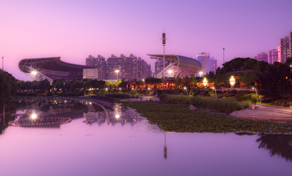 荆门生态公园夜景