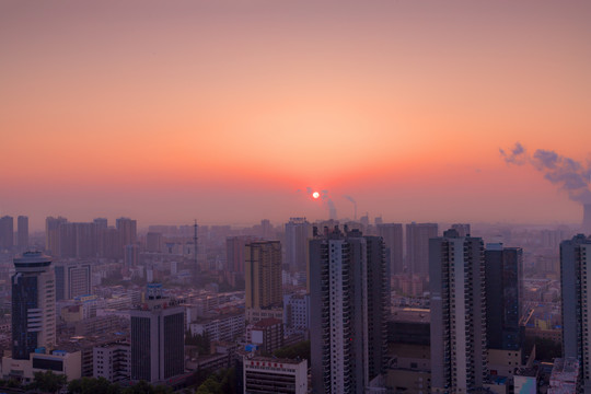 荆门城市日出