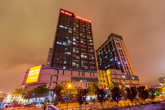 江苏苏州义乌国际商贸城夜景