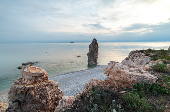 海边海岛渔村风光