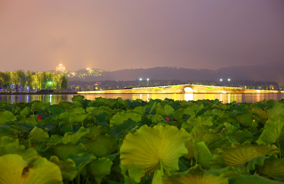 杭州西湖夜景