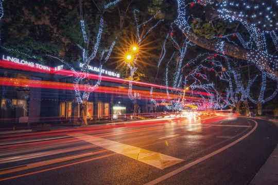 杭州南山路夜景