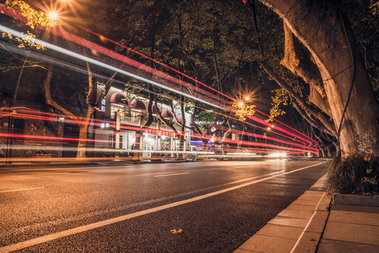 杭州南山路夜景