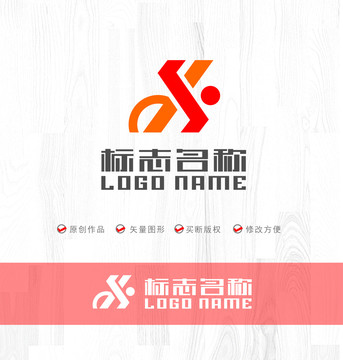 dsx人标志字母logo