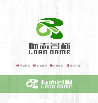 R字母J标志凤凰鸟logo