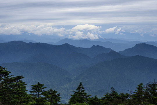 瞭望峨眉山