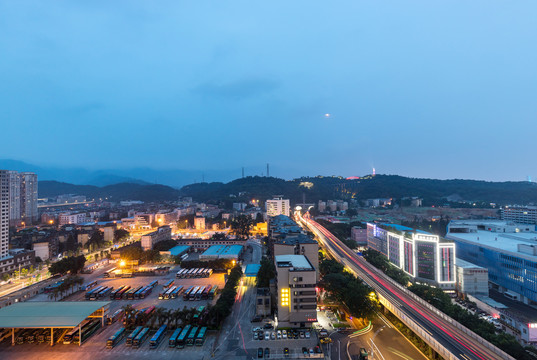 福州市火车站附近夜景