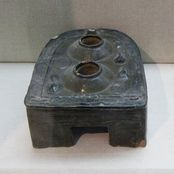 汉代绿釉陶灶