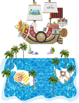 沙灘海盜船