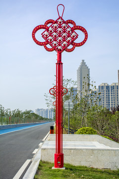 装饰造型中国结路灯