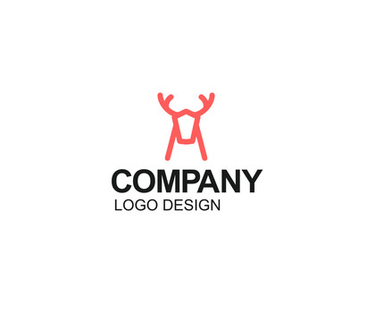 鹿角簡潔高端LOGO