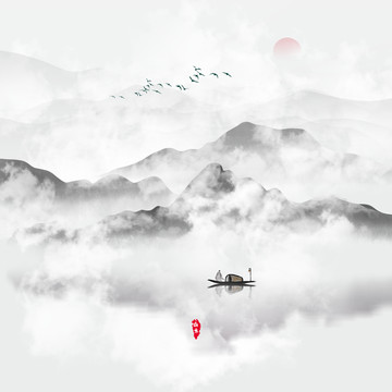 水墨山水畫