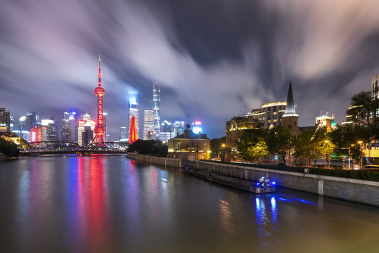 上海苏州河夜景