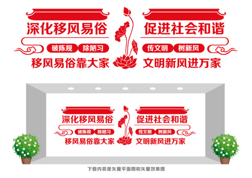 移風(fēng)易俗文化墻