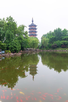 江苏常州红梅公园文笔塔