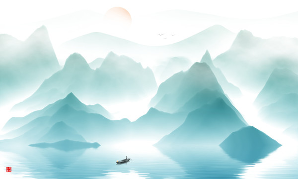 新中式水墨畫(huà)