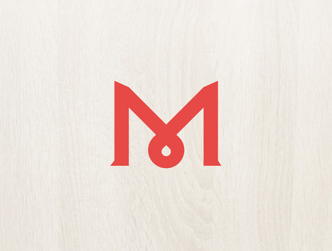 logo标志商标字体设计M