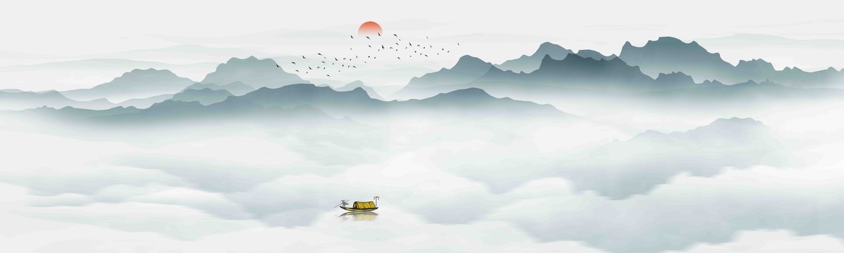 大幅水墨山水