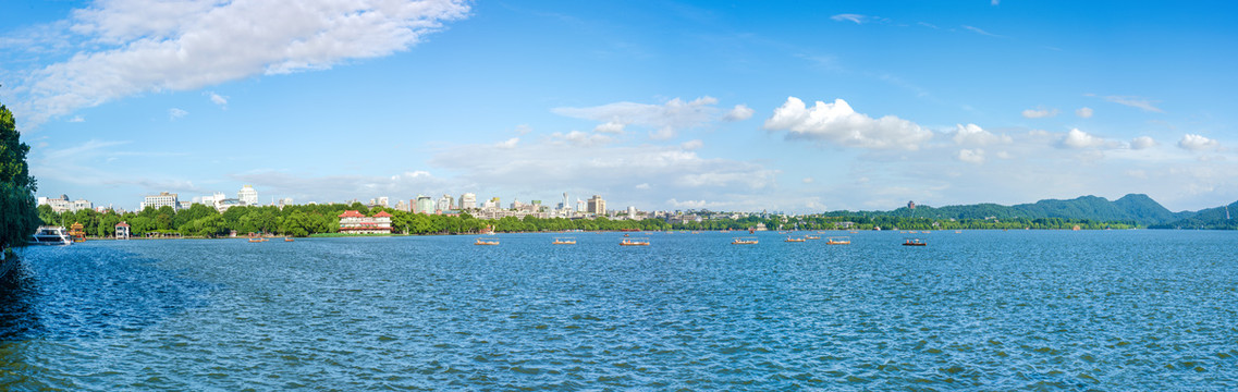 杭州西湖与城市建筑风光大画幅