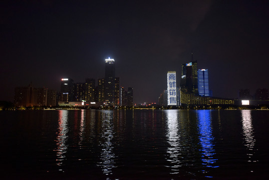 合肥天鹅湖夜景