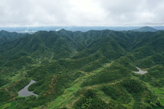 航拍田园山川