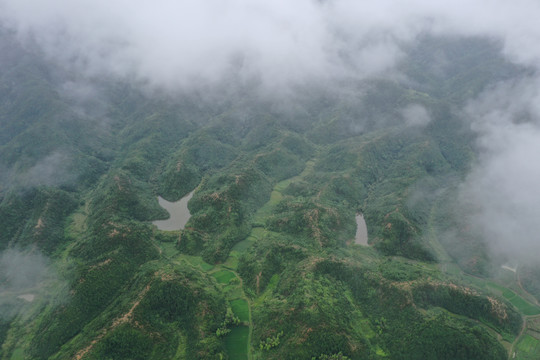 航拍田园山川